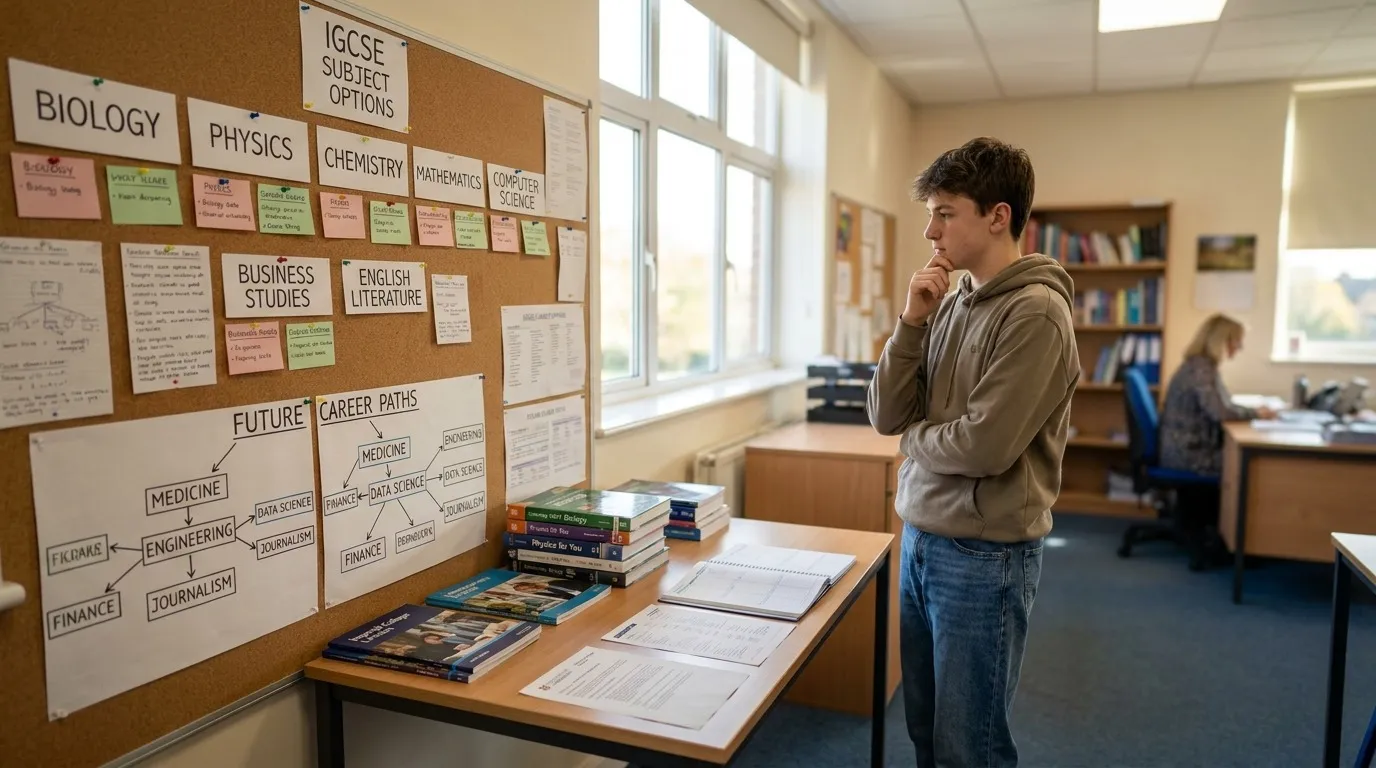 Student choosing IGCSE subjects and planning future academic goals